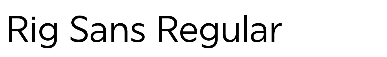 Rig Sans Regular